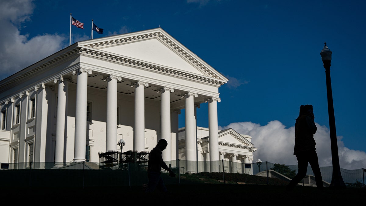 Virginia mom and former public school teacher standing in front of Virginia Capitol in Richmond