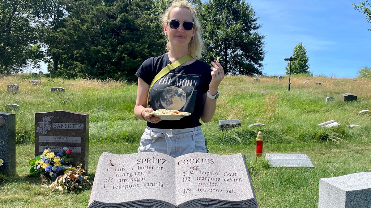 Rosie Grant, who visits graveyards and makes the recipe’s etched on gravestones.