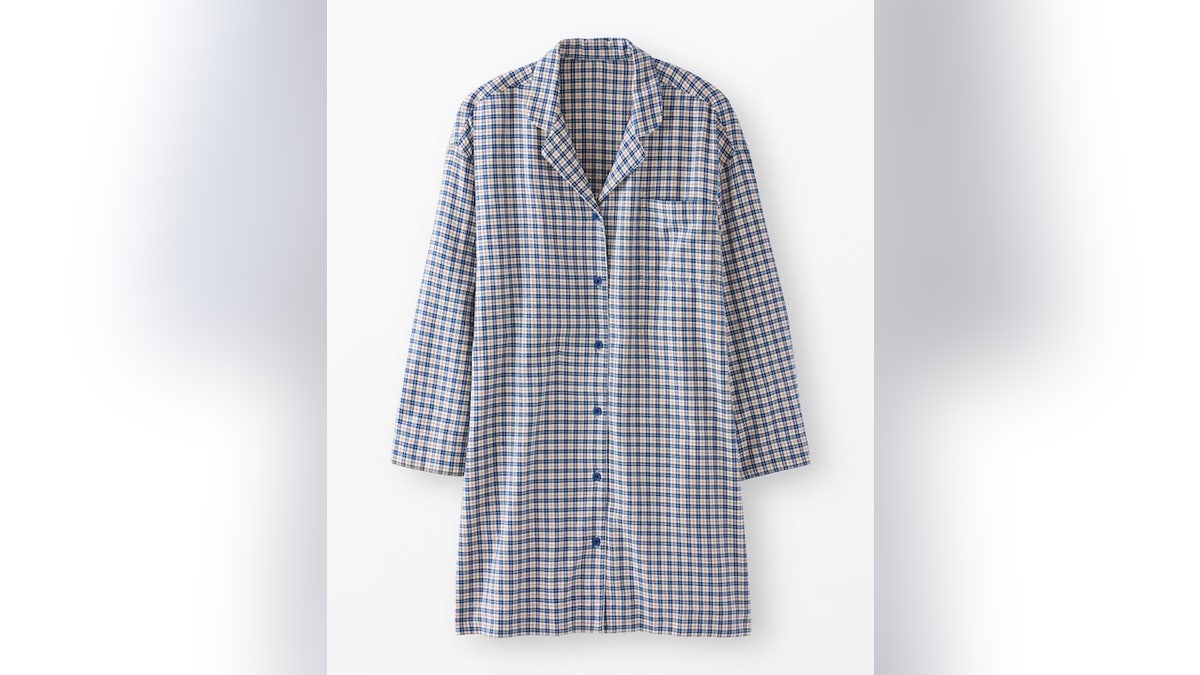 Stay warm while you sleep with a flannel nightshirt.