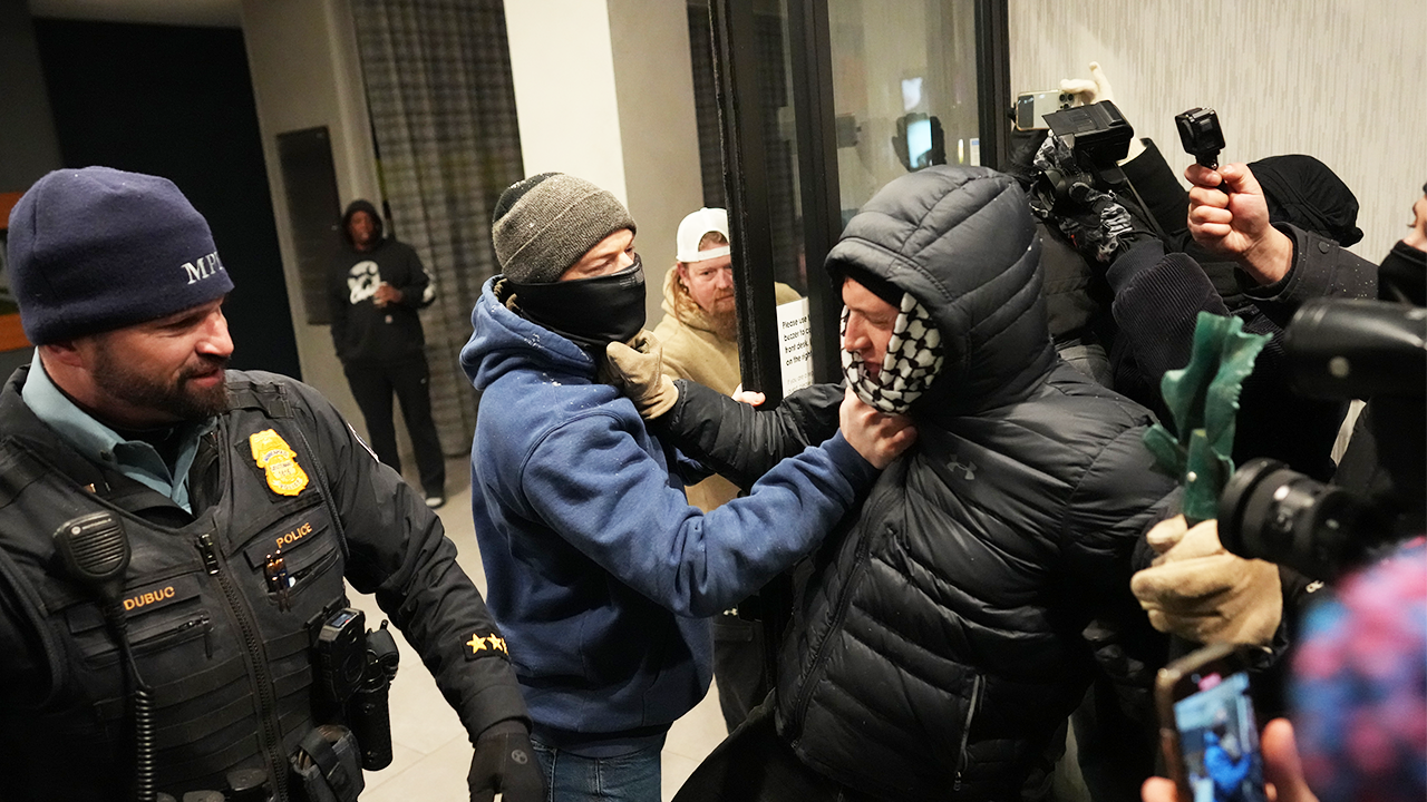 foxnews.com - Landon Mion - Anti-ICE agitators clash with federal agents at Minneapolis hotel, as agents deploy tear gas, flashbangs