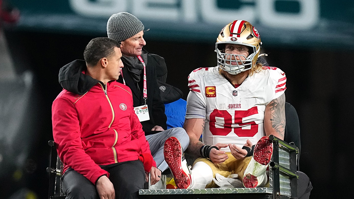 49ers' George Kittle carted off field with Achilles injury during Wild Card Round vs Eagles
