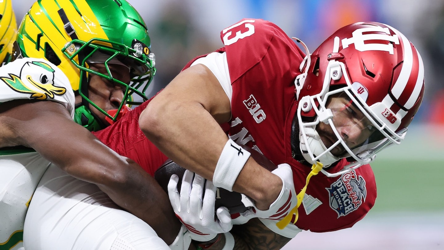 Indiana Crushes Oregon 56 22 Reach First National Game Indiana Oregon 