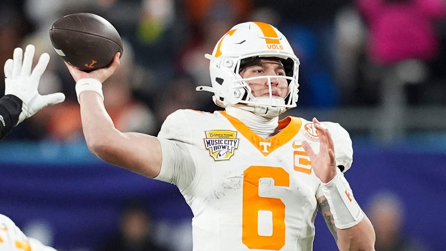 Tennessee QB Joey Aguilar undergoes surgery to remove benign tumor from throwing arm: report