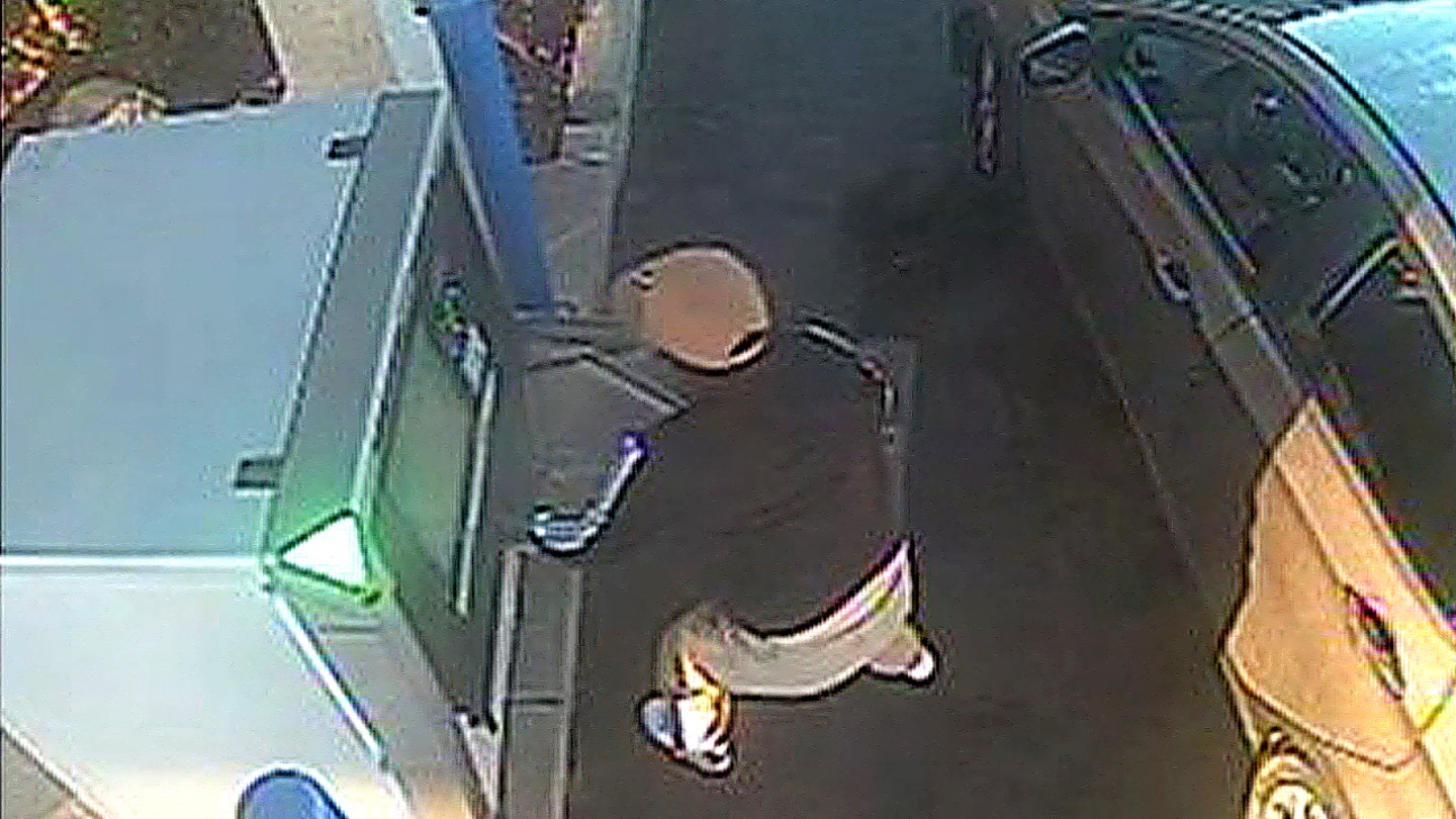 Overhead surveillance footage