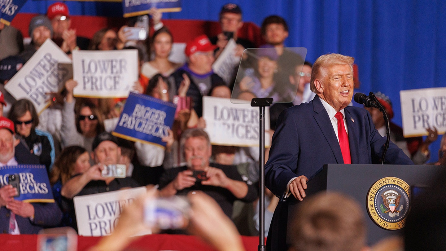 President Donald Trump speaks during an event in Clive, Iowa.