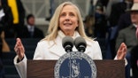 Virginia Gov. Abigail Spanberger speaking at the Capitol in Richmond, Virginia