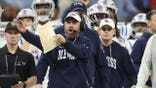 Ole Miss head coach Pete Golding reacting during a football game at the Sugar Bowl
