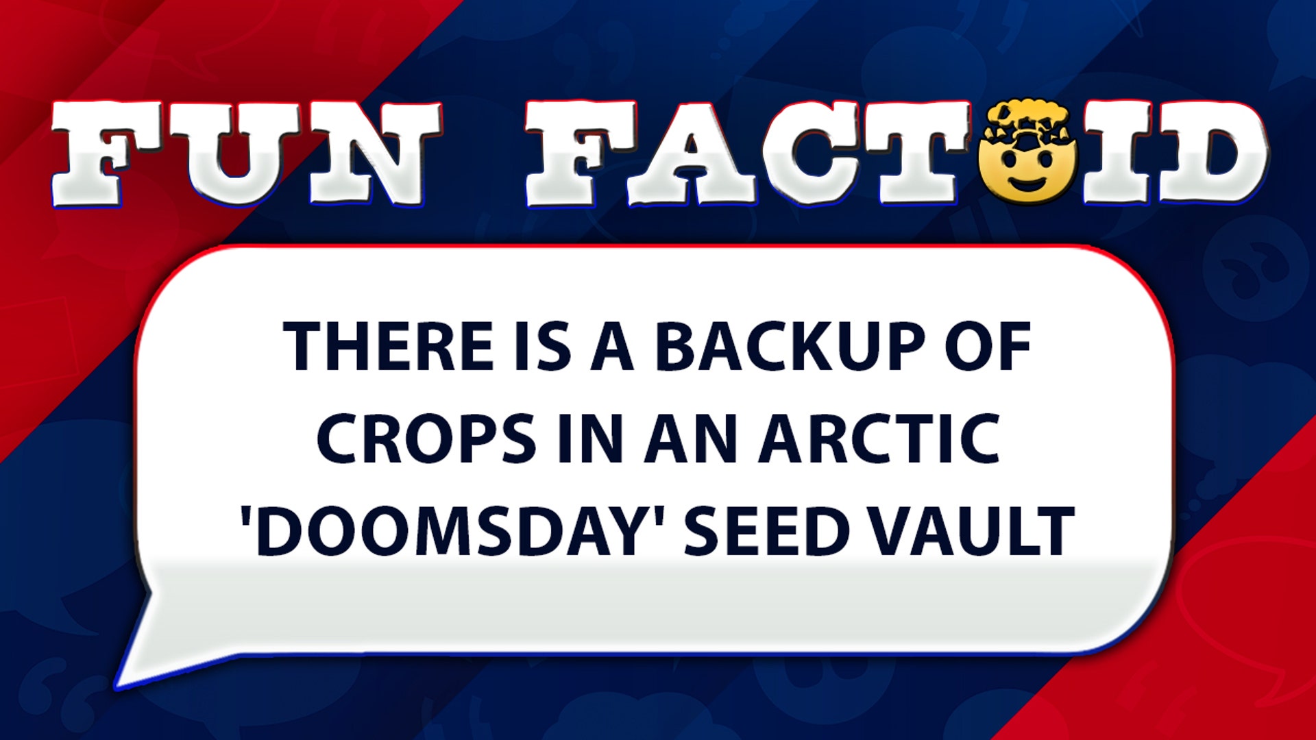 There is a backup of crops in an Arctic 'doomsday' seed vault.