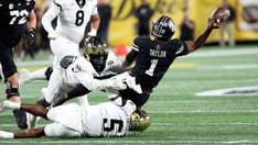 Mississippi State QB avoids disaster after appearing to suffer gruesome leg injury in Duke's Mayo Bowl