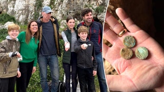 Sarah Huckabee Sanders' kids scream with excitement after finding 2,000-year-old coins in West Bank cave