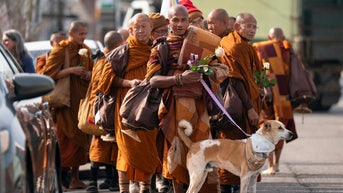 Buddhist monks' cross-country trek draws million followers as 'Peace Dog' wins hearts - Fox News