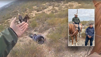 WATCH: Horse-mounted officers capture previously deported child predator at border - Fox News
