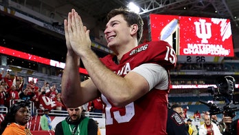 Fernando Mendoza celebrates national title win with Indiana priests