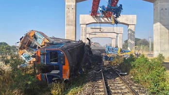 Multiple people killed after construction crane falls, derails train in Thailand
