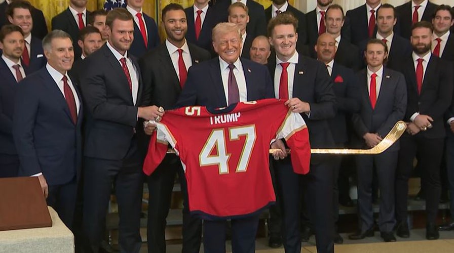 WATCH LIVE: President Trump welcomes Florida Panthers to White House