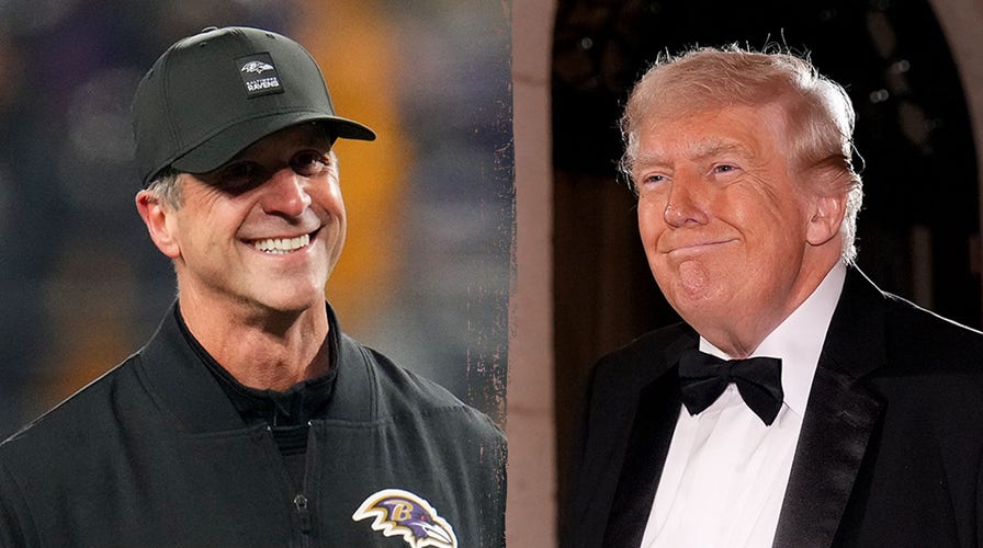 Ravens coach John Harbaugh pushes back against reporter's anti-Trump question