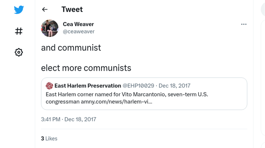 Cea Weaver controversial tweet