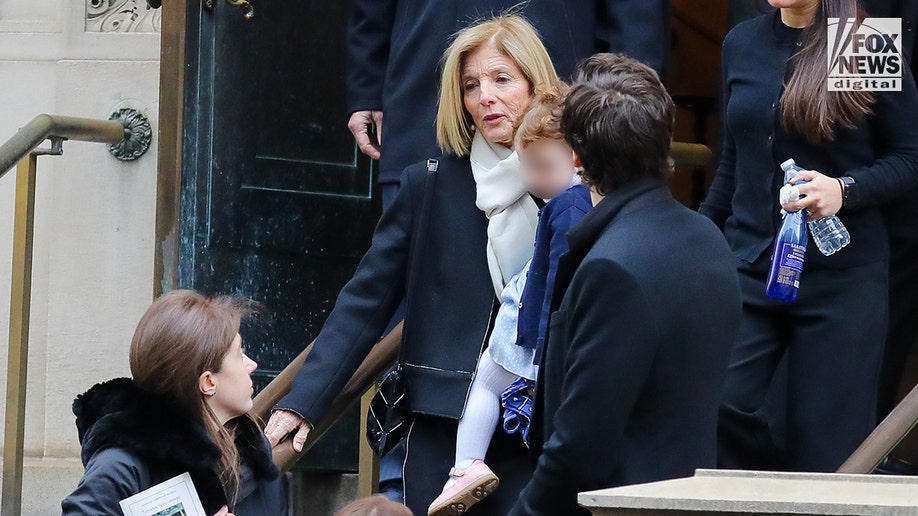 Caroline Kennedy leaves Tatiana Schlossberg's funeral in New York.
