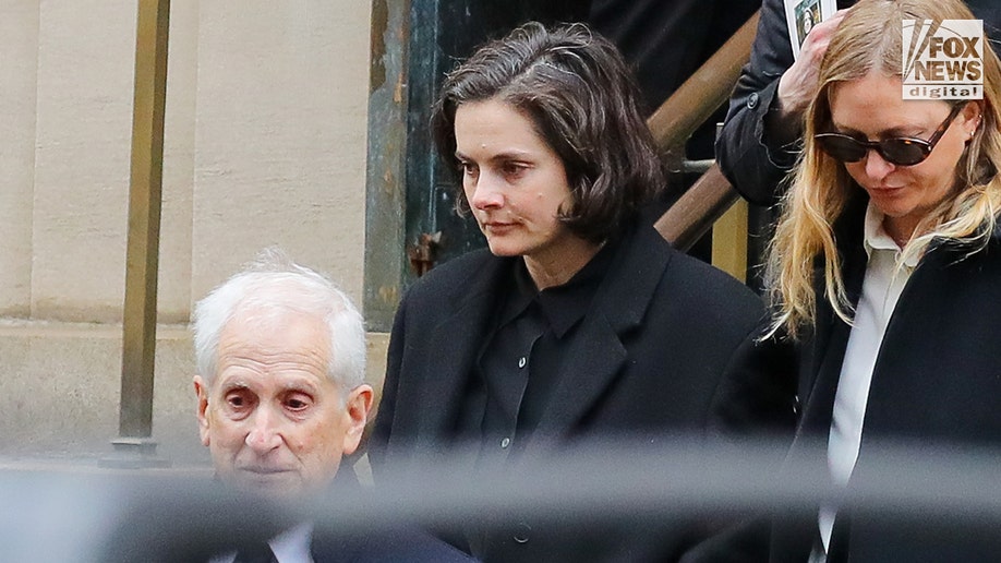 Tatiana Schlossberg's family members leave her funeral in New York.