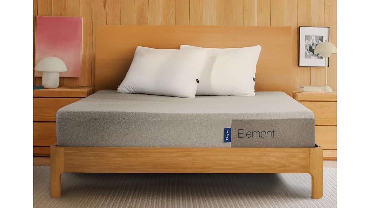 This supportive mattress has a medium-firm feel. 