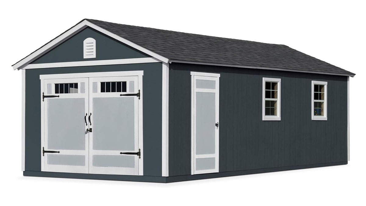 Get a shed with multiple windows and two large doors.