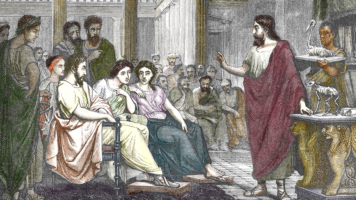 Galen teaching a class