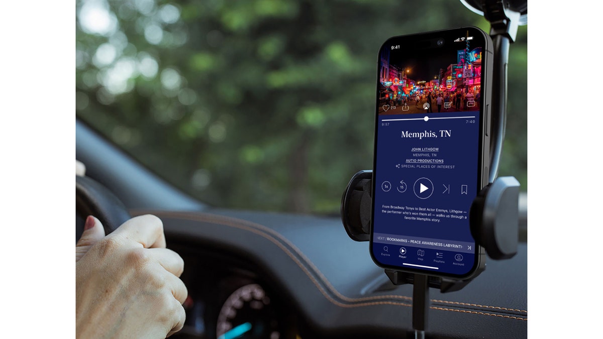 This app plays short audio stories about the towns you pass along the way.