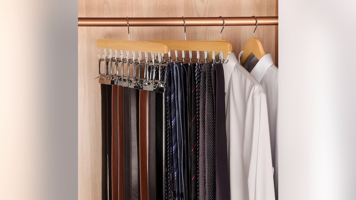 Belts and ties are much easier to grab in a hurry.