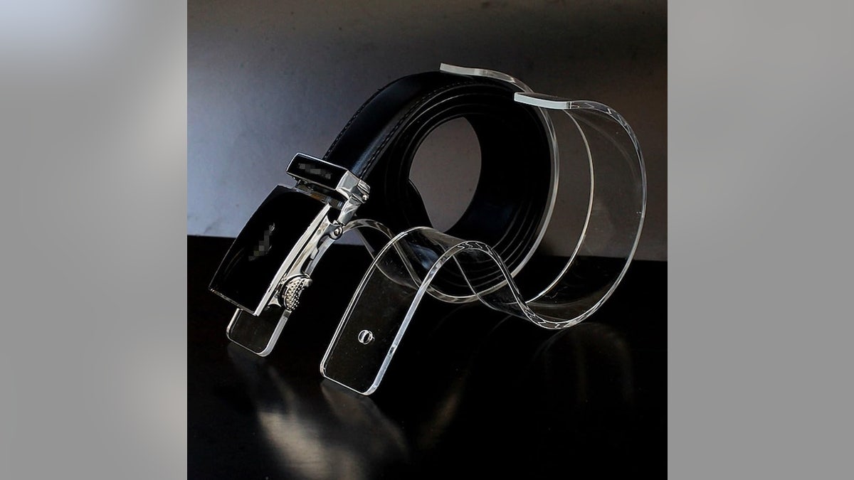 Store belts upright and on display.