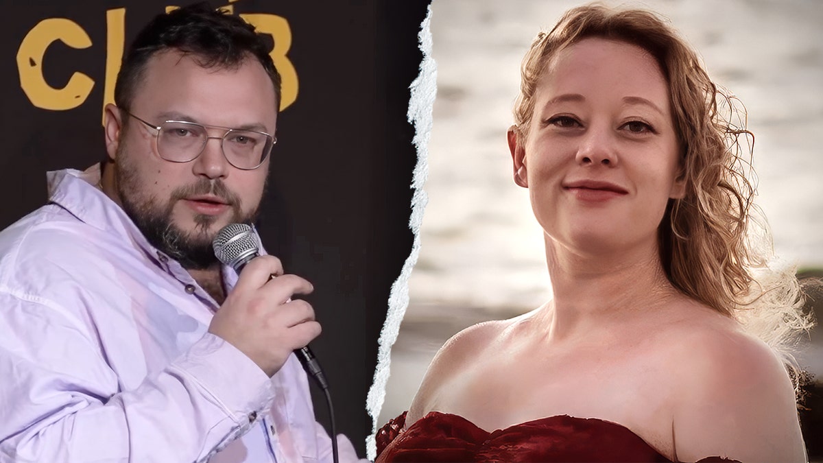 Split photo of comedian Ben Bankas and Renee Good.