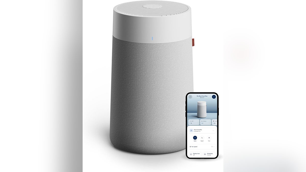 This purifier works in spaces up to 1,858 square feet.