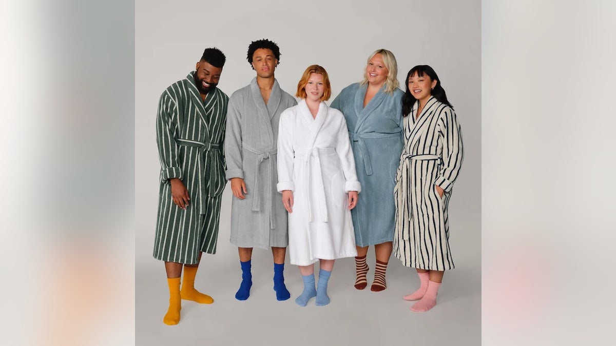 Relax in this soft and thick-belted robe.