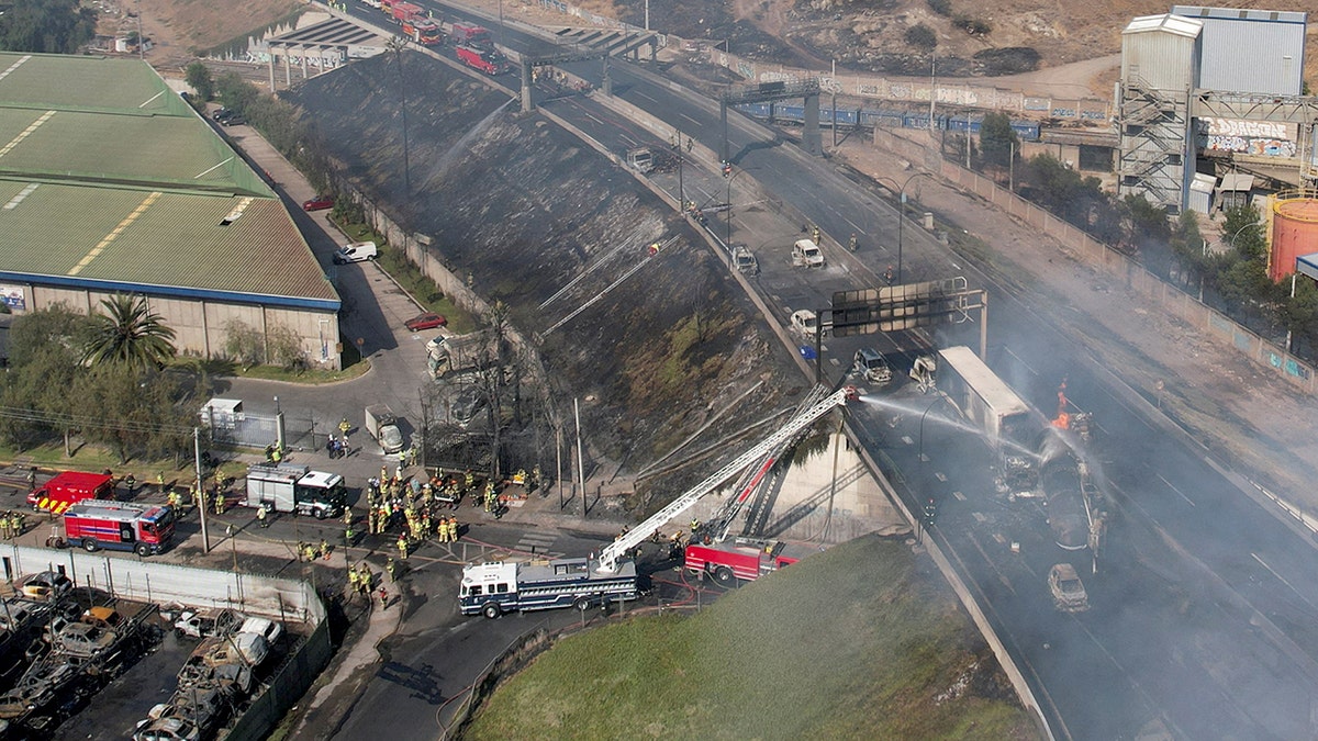 Sitio de explosión en Chile tras explosión de camión