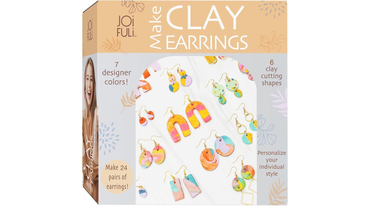 Create cute polymer clay earrings that reflect your personal style with this kit.