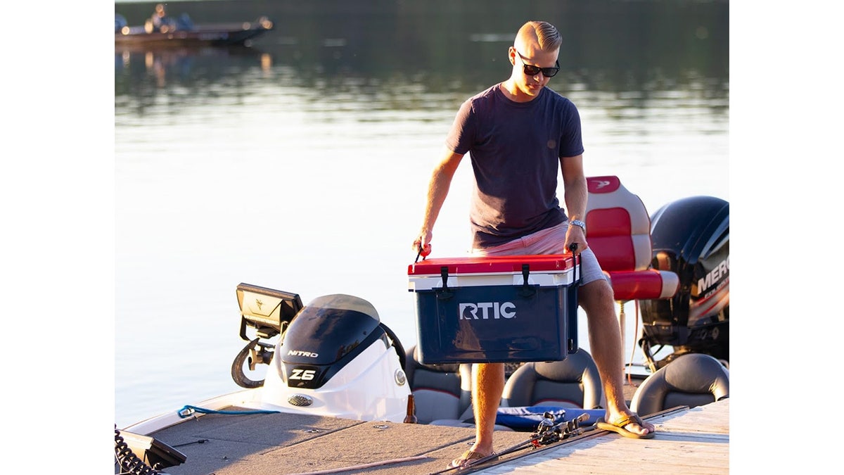 A Yeti or RTIC cooler keeps drinks colder for longer.