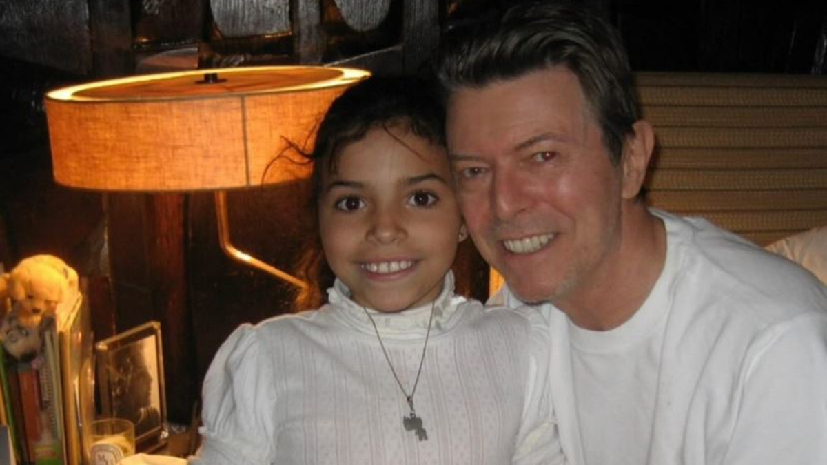 Lexi with her dad David Bowie when she was young