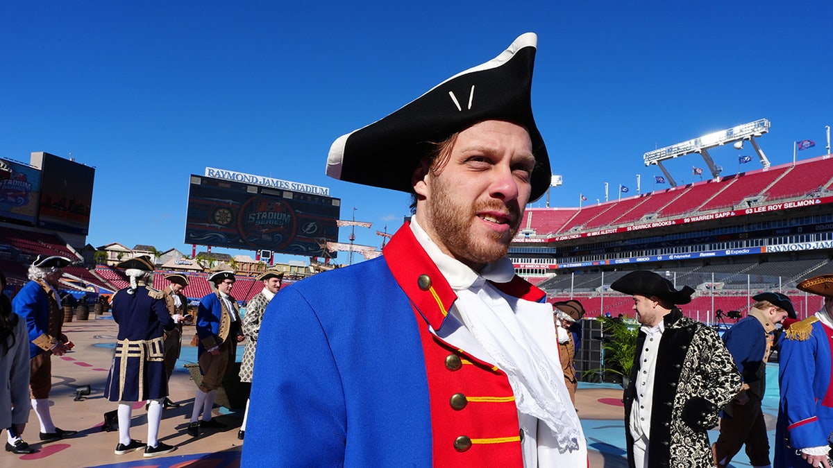 David Pastrnak in Patriots uniform