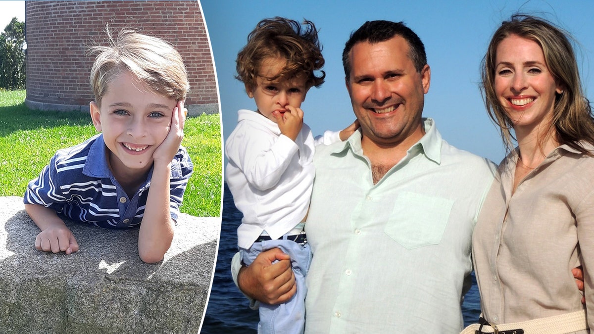Christa DeMark and Carlo Giansanti are pictured with their son Thaddeus.