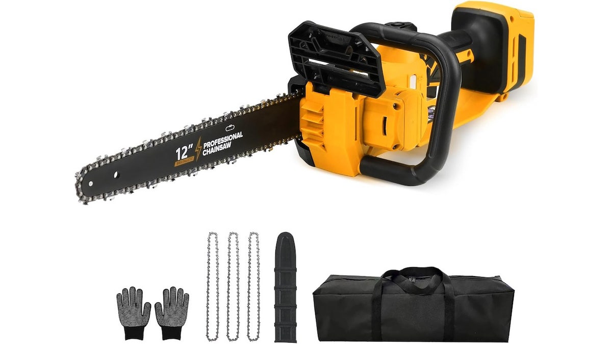 Take care of fallen branches with this mini chainsaw.