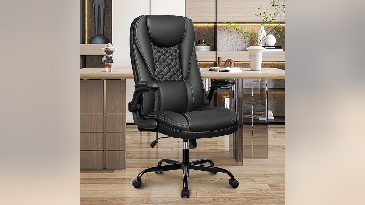 A supportive, sleek-looking chair.