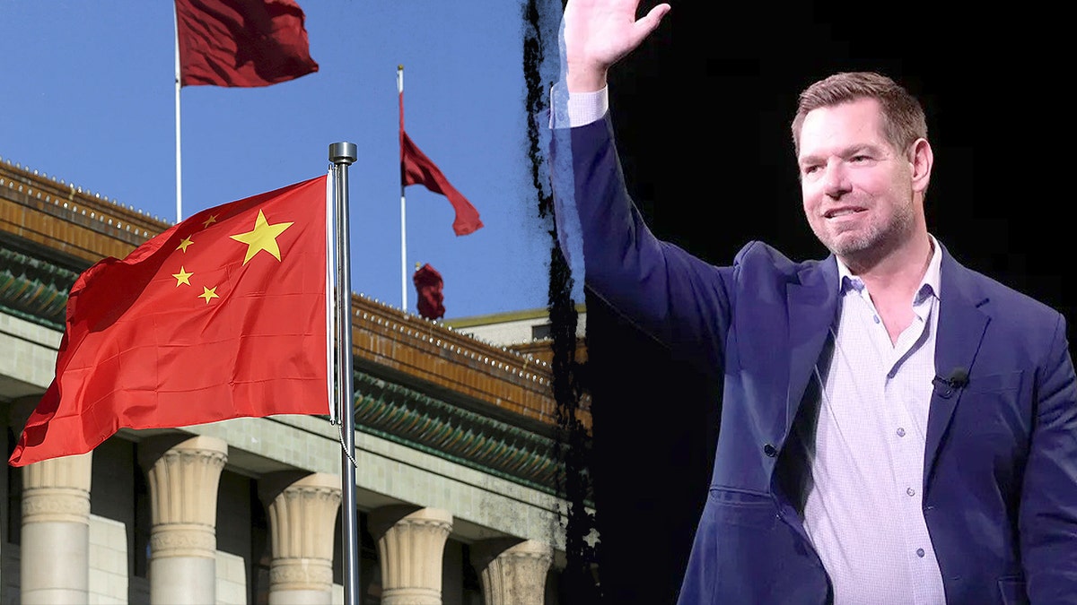 El diputado Eric y una imagen dividida con la bandera china