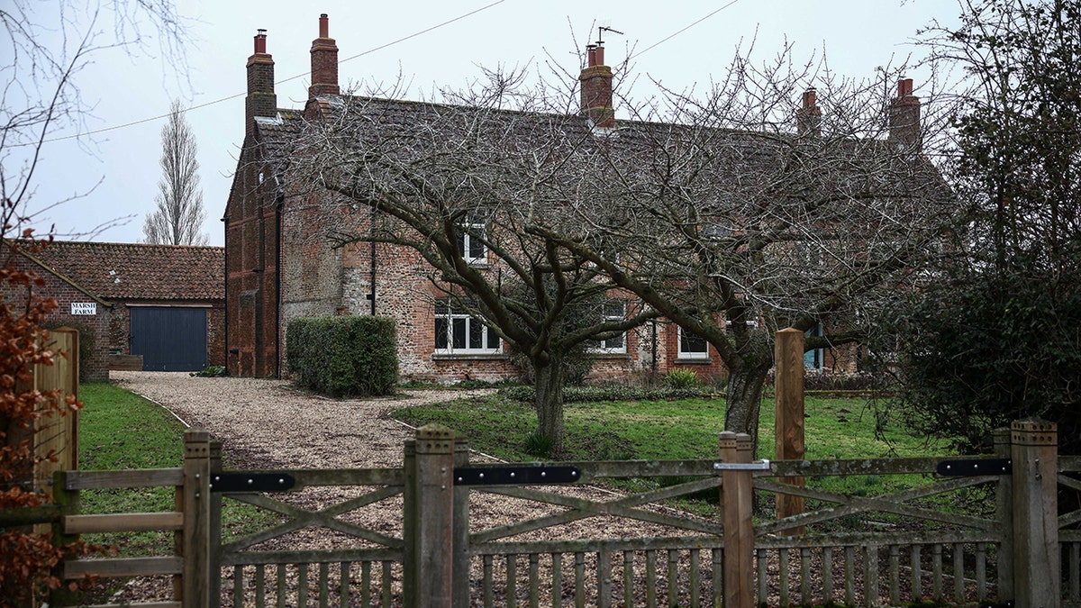Uma vista aérea da Marsh Farm em Sandringham, no Reino Unido