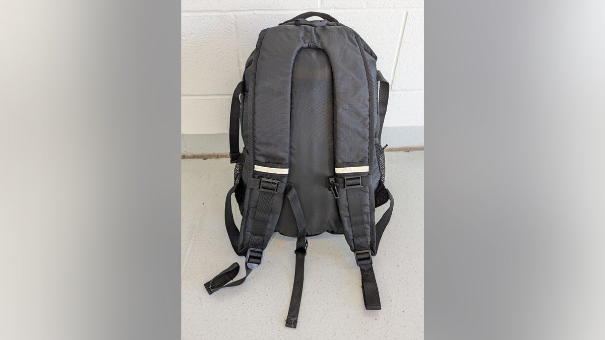 The back of a backpack