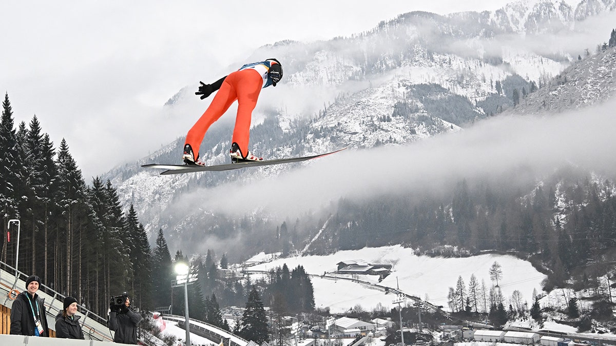 Finland ski jumper competes at the Winter Olympics