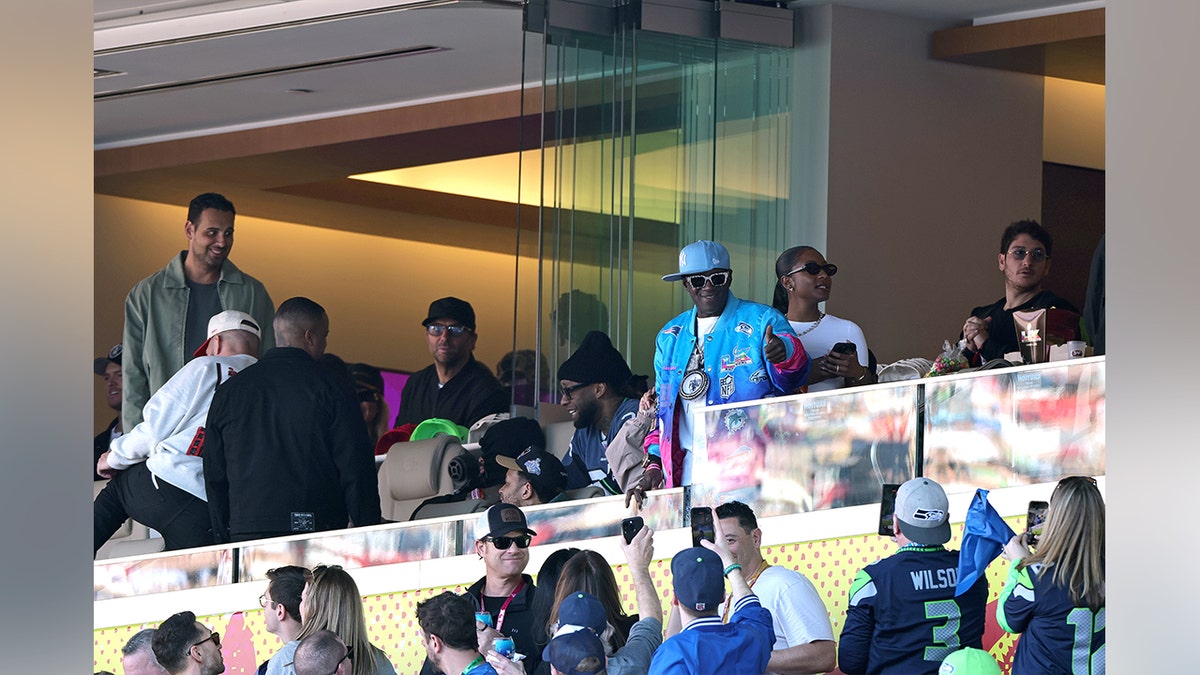 Michael Rapino, CEO, Live Nation Entertainment, Ty Dolla Sign, Flavor Flav, Carlacia Grant and Austin Rosen 