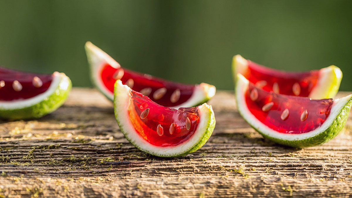 Watermelon Jell-O shots