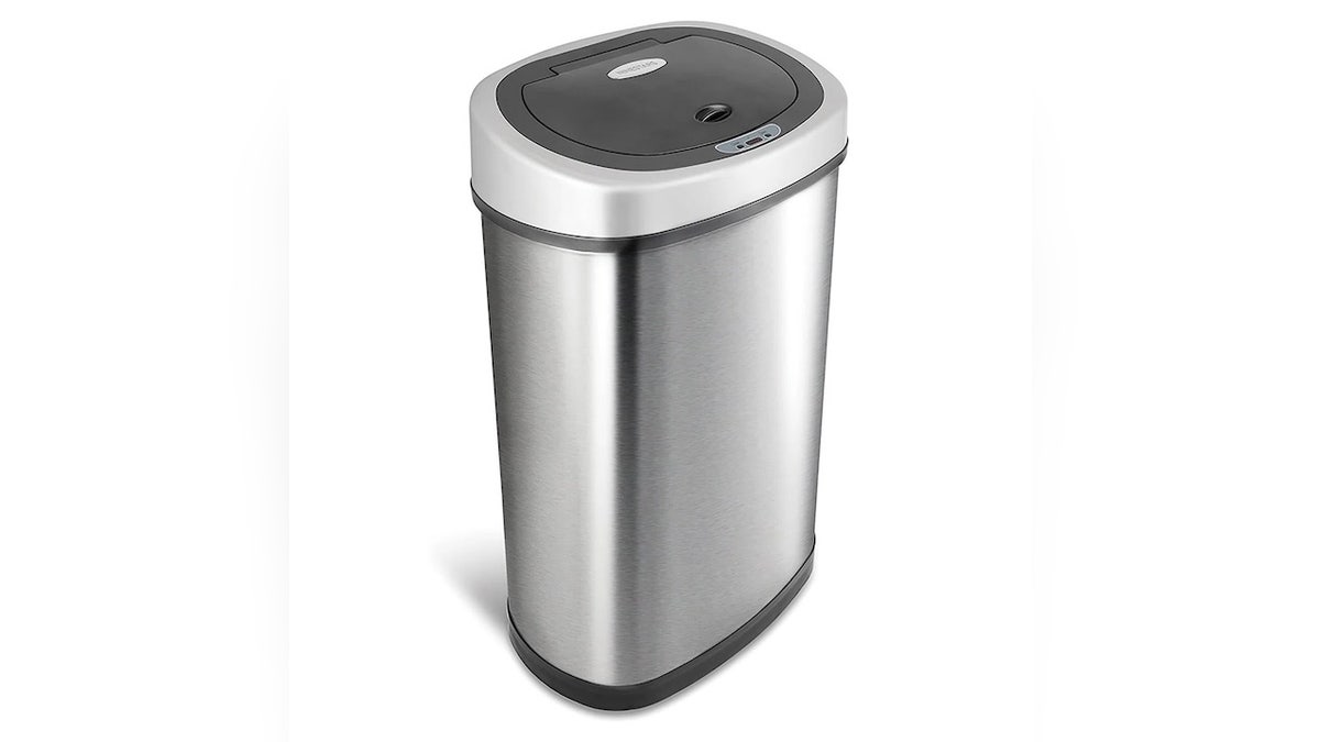 The trash can lid activates with a wave of your hand.