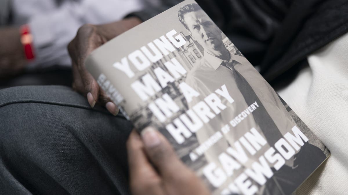 A copy of Gov. Gavin Newsom's new memoir