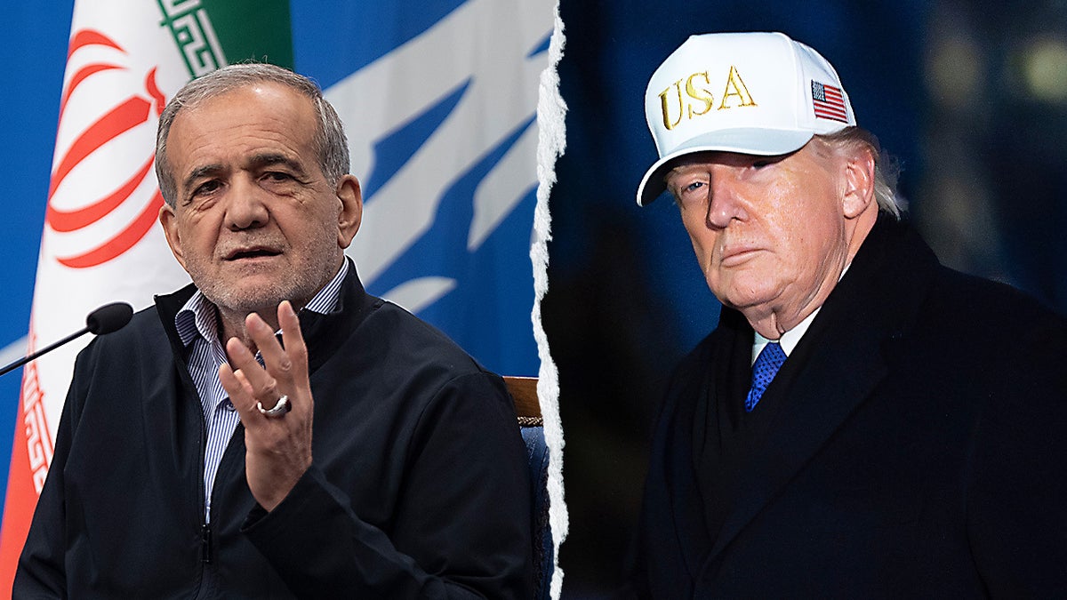 Masoud Pezeshkian and Donald Trump