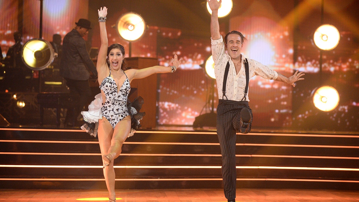 James Van Der Beek and Emma Slater on Dancing With the Stars in November 2019.